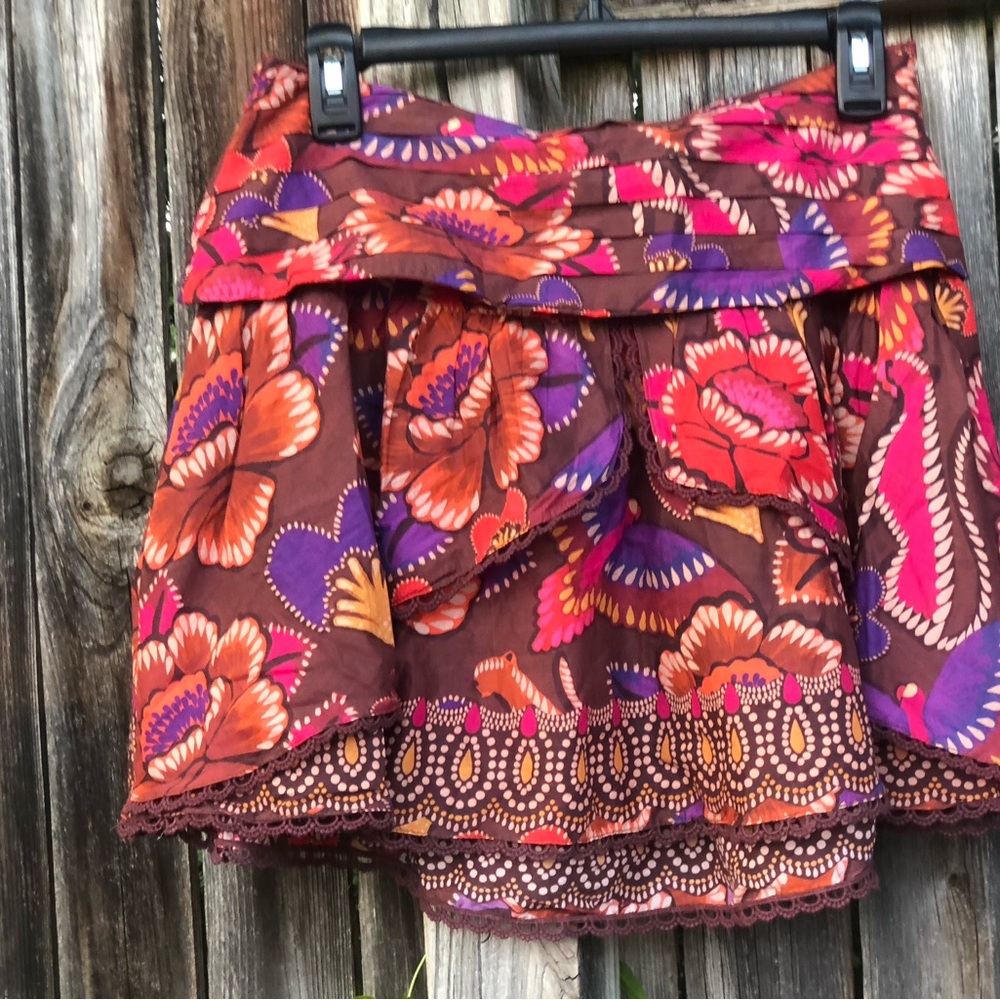 Floral Skirt with Vibrant Colors-SOLD !!